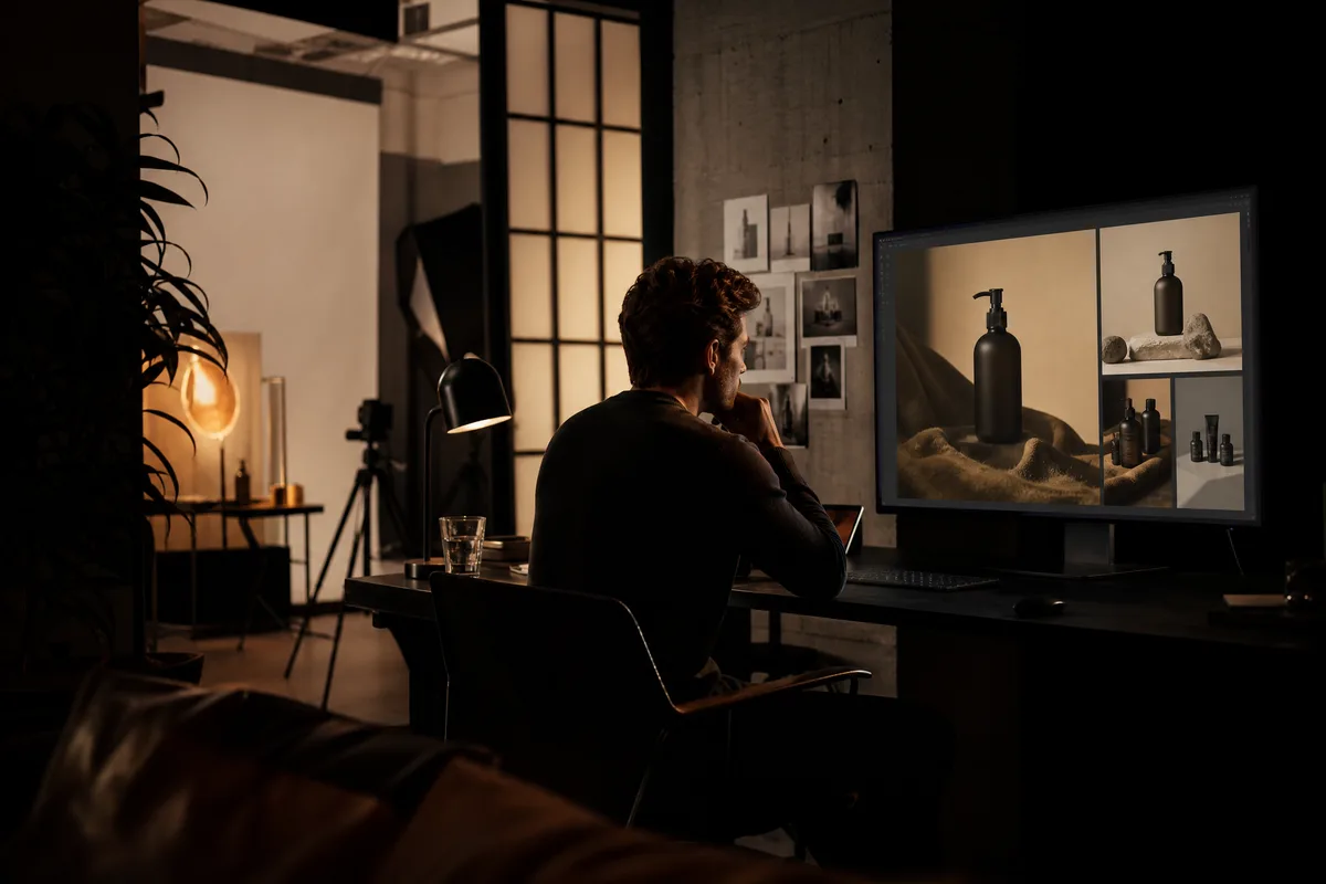 Illustration d'un studio de création de contenu